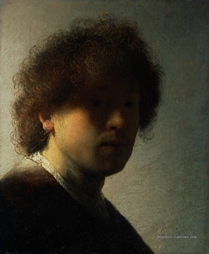 Autoportrait à un âge précoce 1628 Rembrandt Peinture à l'huile